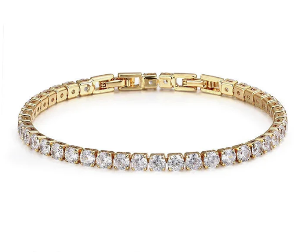 Tennis bracelet with Zirconia - Aurora-Gold-The Livary