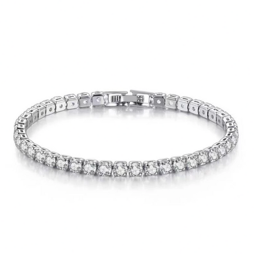 Tennis bracelet with Zirconia - Aurora-Silver-The Livary