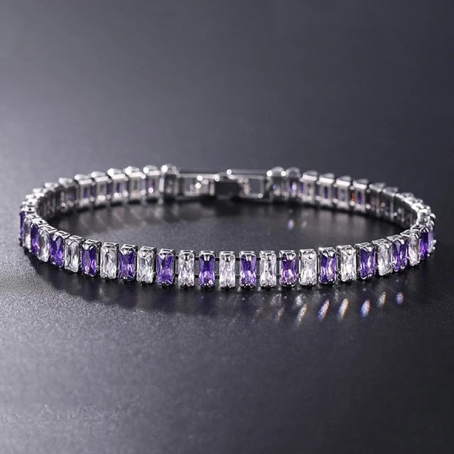 Tennis Necklace and Bracelet Set | Elegant Women's Jewellery-Silver-17cm-Nora Luxe