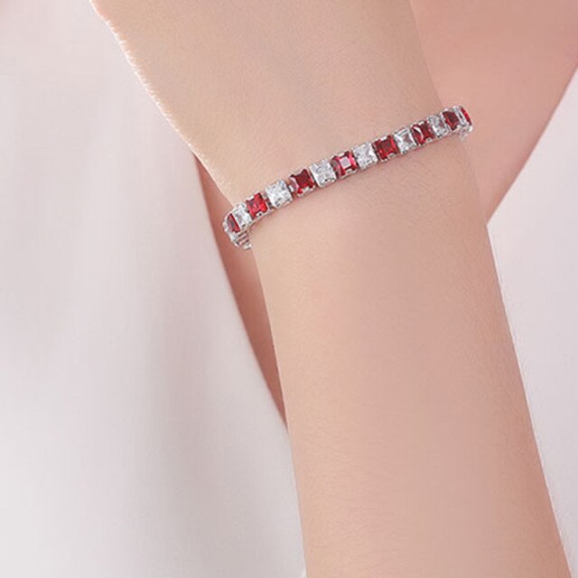 Tennis Necklace and Bracelet Set | Elegant Women's Jewellery-Silver-17cm-Nora Luxe