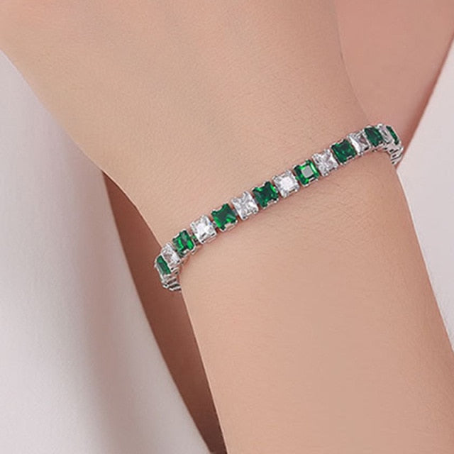 Tennis Necklace and Bracelet Set | Elegant Women's Jewellery-Silver-17cm-Nora Luxe