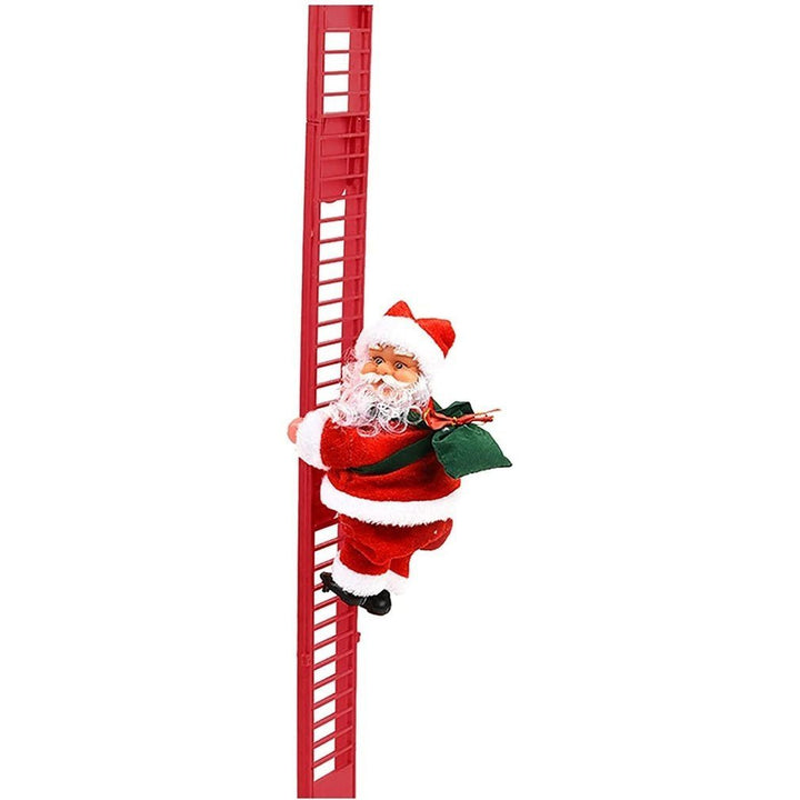 The Musical Santa on the Ladder - SantaClimb-Red-Nora Luxe