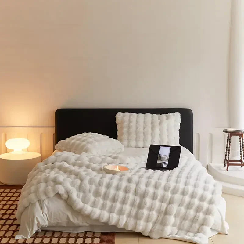 The Plush Blanket Everyone Is Talking About! - WarmWool-Light brown-39x63in-Nora Luxe