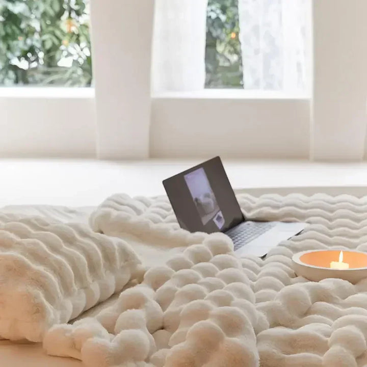 The Plush Blanket Everyone Is Talking About! - WarmWool-Light brown-39x63in-Nora Luxe