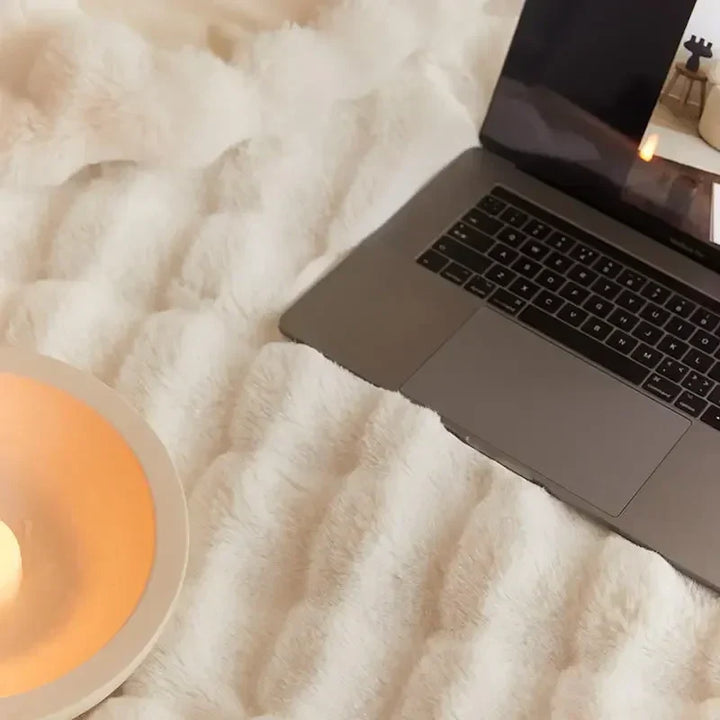 The Plush Blanket Everyone Is Talking About! - WarmWool-Light brown-39x63in-Nora Luxe