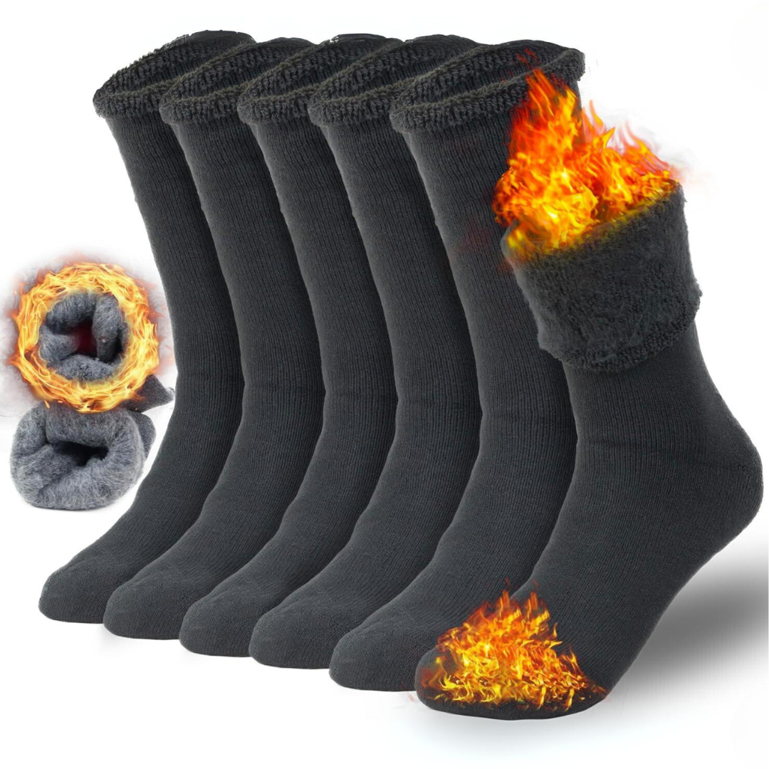 Thermal Cloud Socks for Men - Oliver-6 Pairs of Mixed Colors-Nora Luxe