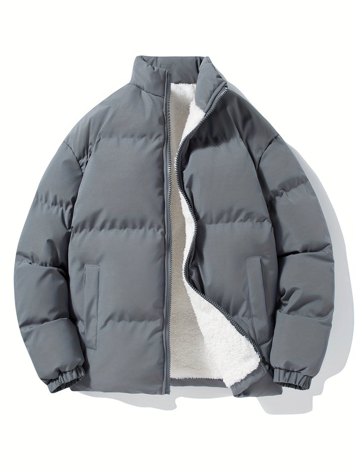 Thermal Jacket with Fleece Lining for Men - Derek-Gray-XS-Nora Luxe