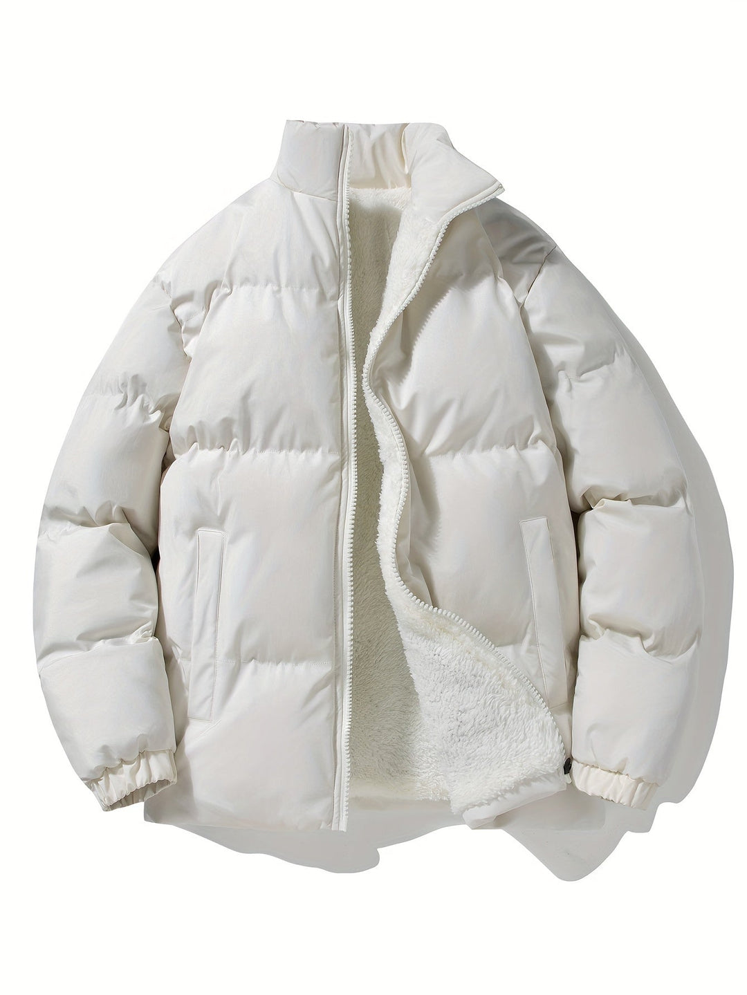 Thermal Jacket with Fleece Lining for Men - Derek-White-XS-Nora Luxe