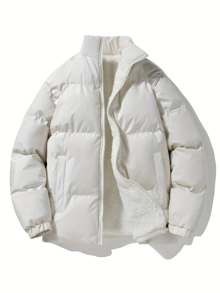 Thermal Jacket with Fleece Lining for Men - Derek-White-XS-Nora Luxe