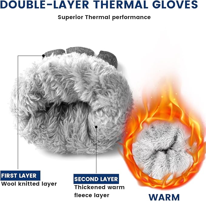Thermal Touchscreen Winter Gloves - Rowan-Black-L-Nora Luxe