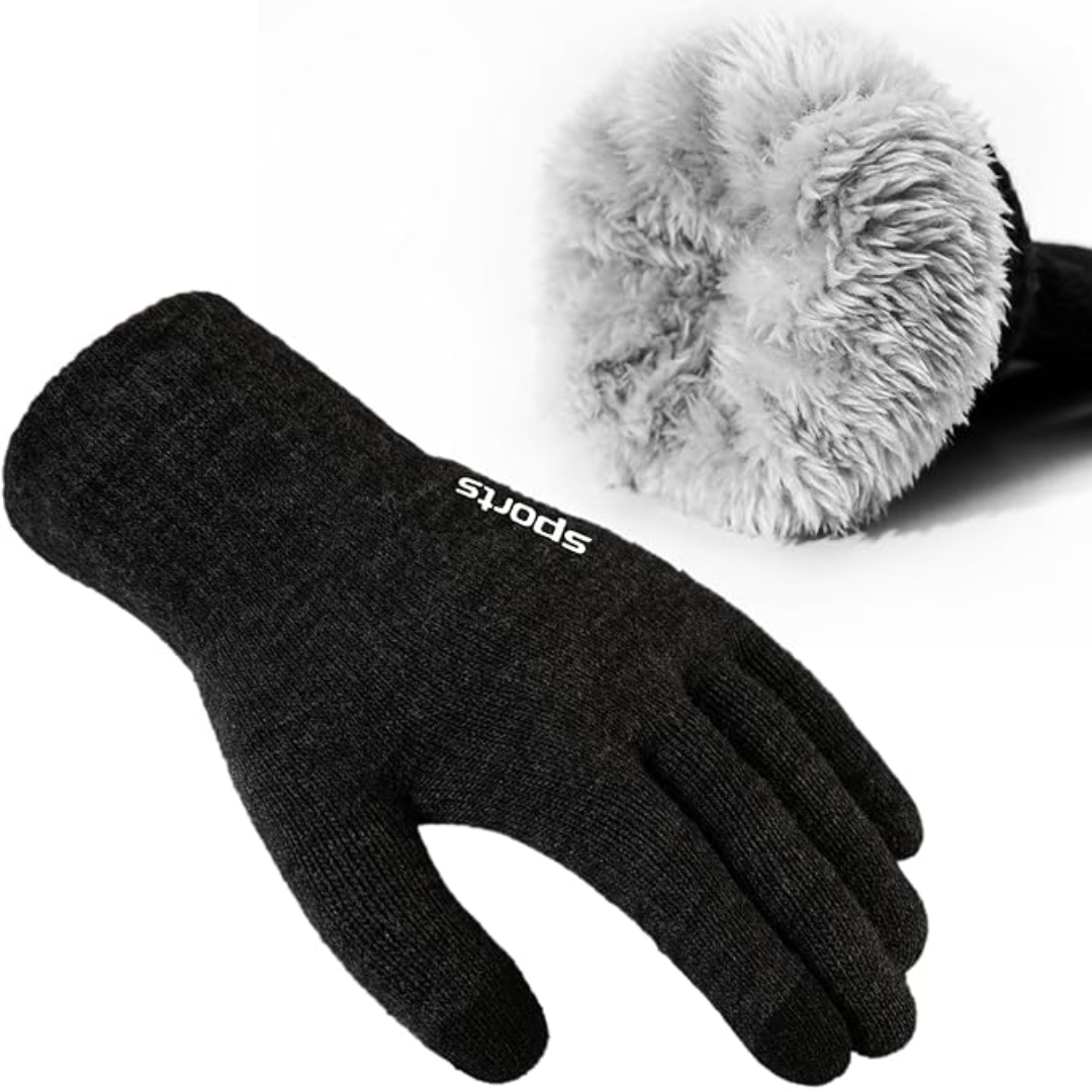 Thermal Touchscreen Winter Gloves - Rowan-Gray-L-Nora Luxe