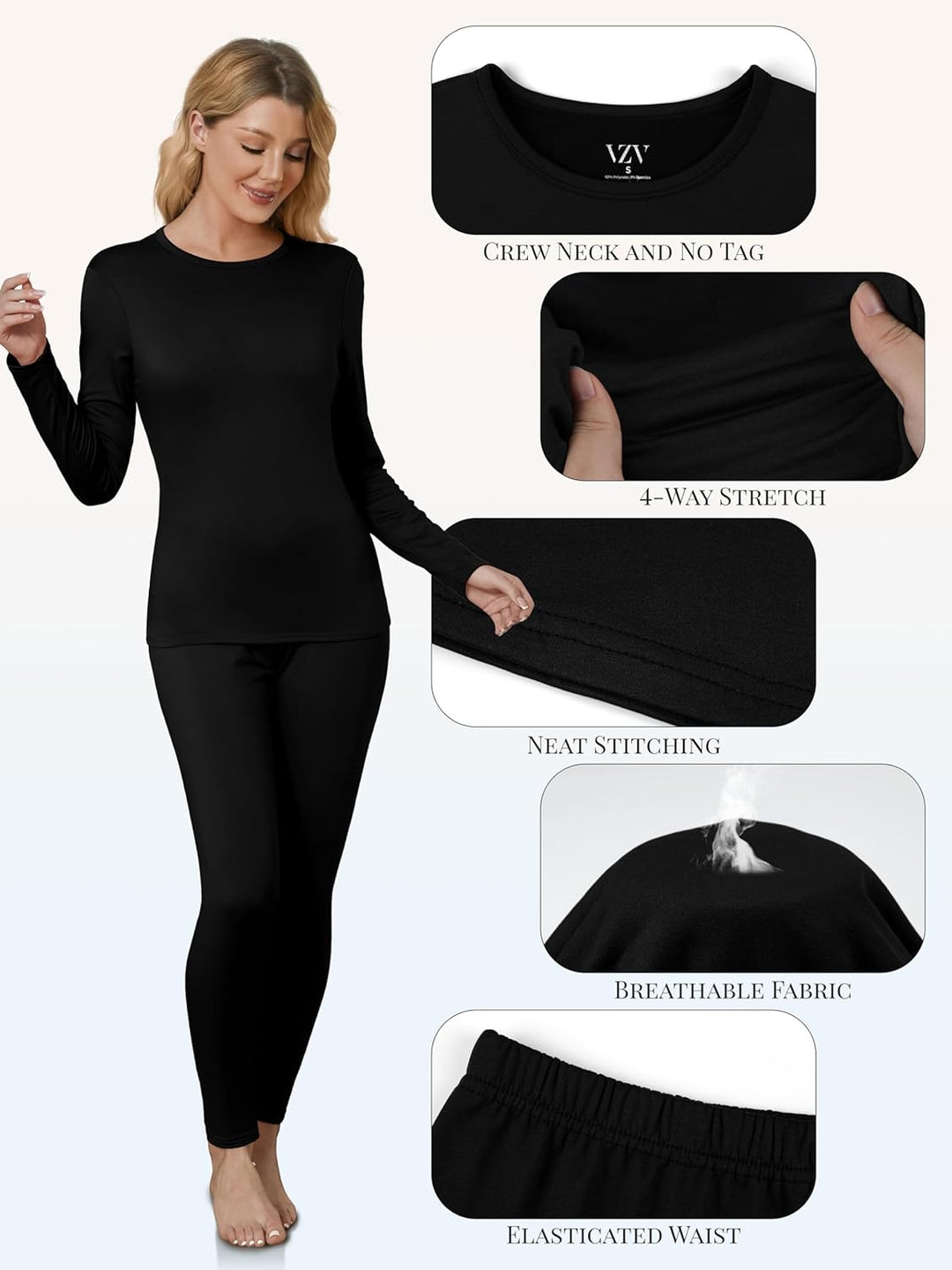 Thermal Underwear for Women - Sophie-Black-XS-Nora Luxe