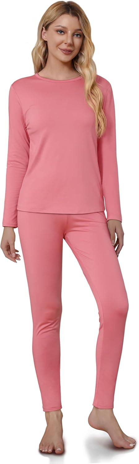 Thermal Underwear for Women - Sophie-Coral Pink-XS-Nora Luxe