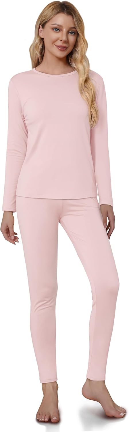 Thermal Underwear for Women - Sophie-Light Pink-XS-Nora Luxe