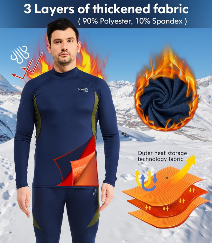 Thermal Underwear Set for Men - Thomas-Black-XS-Nora Luxe