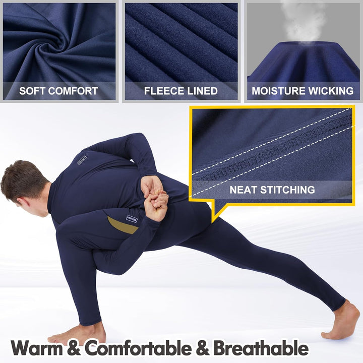 Thermal Underwear Set for Men - Thomas-Black-XS-Nora Luxe