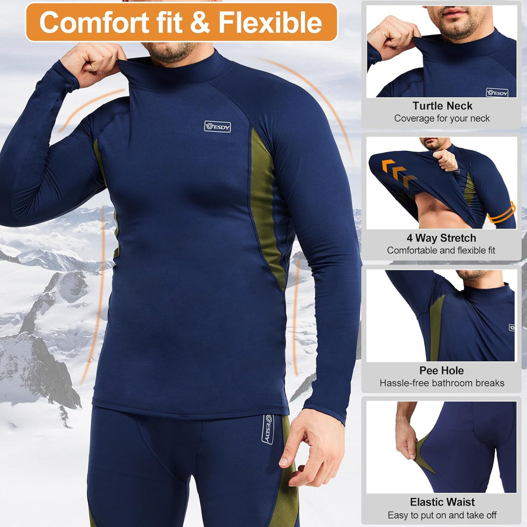 Thermal Underwear Set for Men - Thomas-Black-XS-Nora Luxe