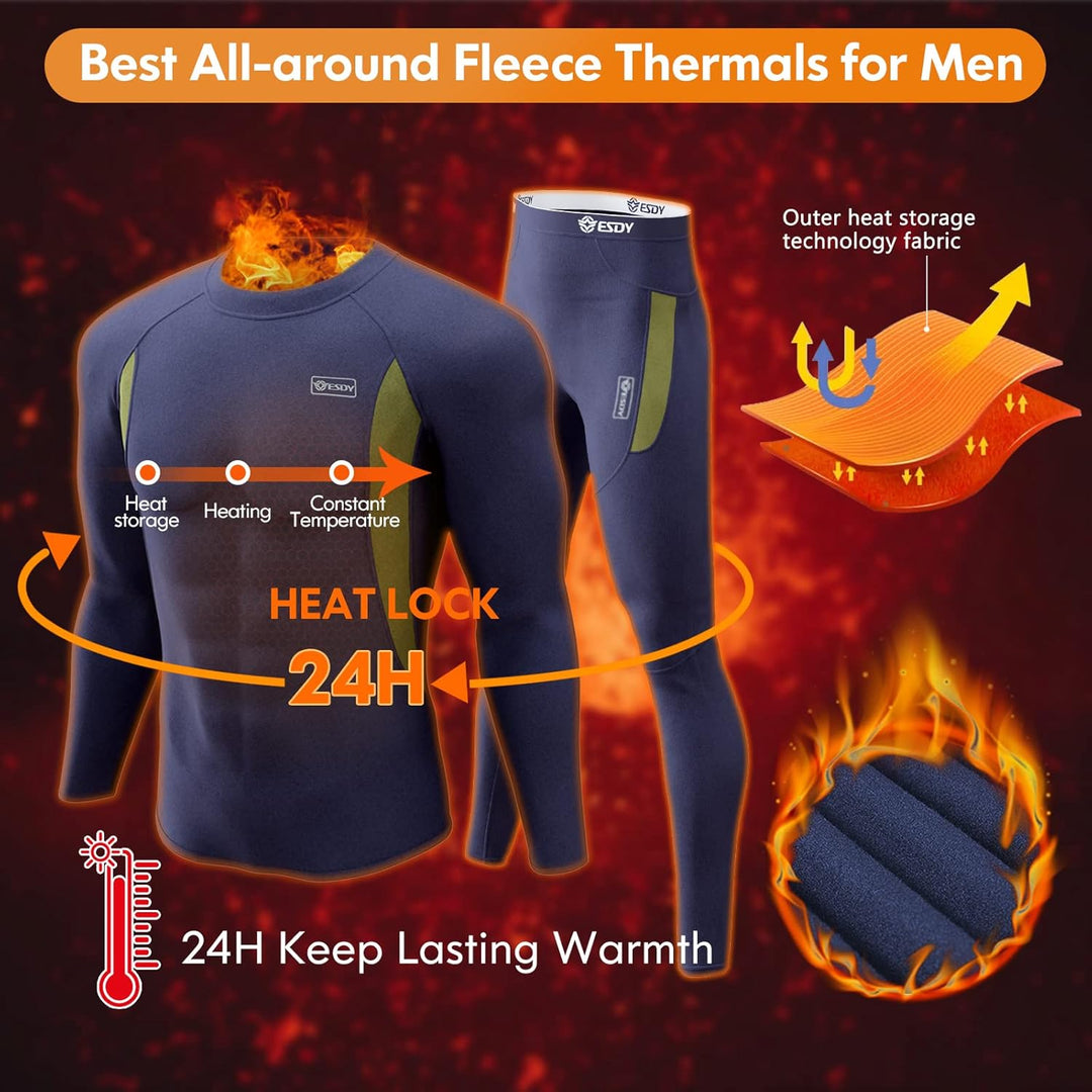 Thermal Underwear Set for Men - Thomas-Black-XS-Nora Luxe