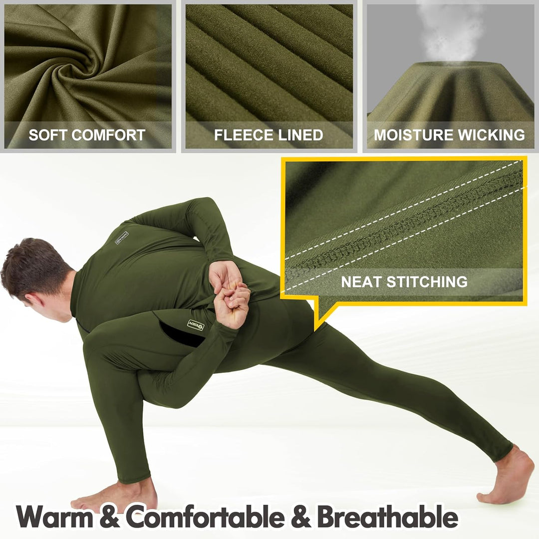 Thermal Underwear Set for Men - Thomas-Black-XS-Nora Luxe