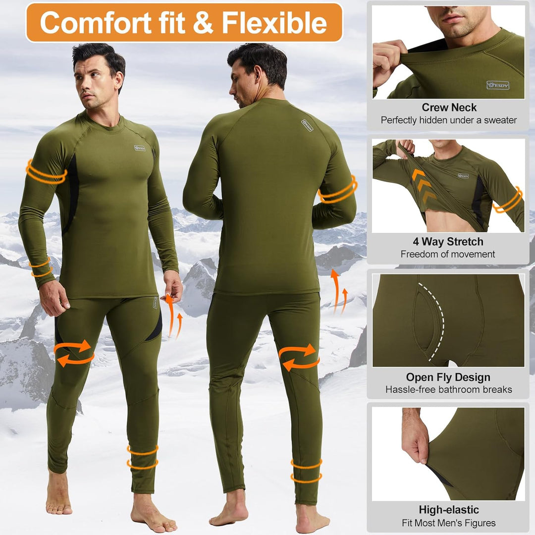 Thermal Underwear Set for Men - Thomas-Black-XS-Nora Luxe