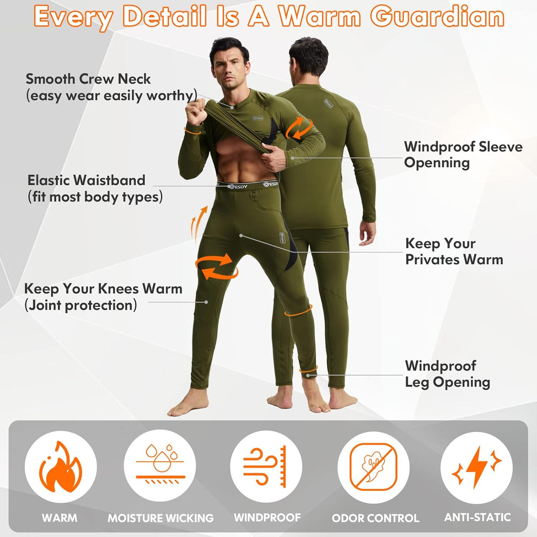 Thermal Underwear Set for Men - Thomas-Black-XS-Nora Luxe