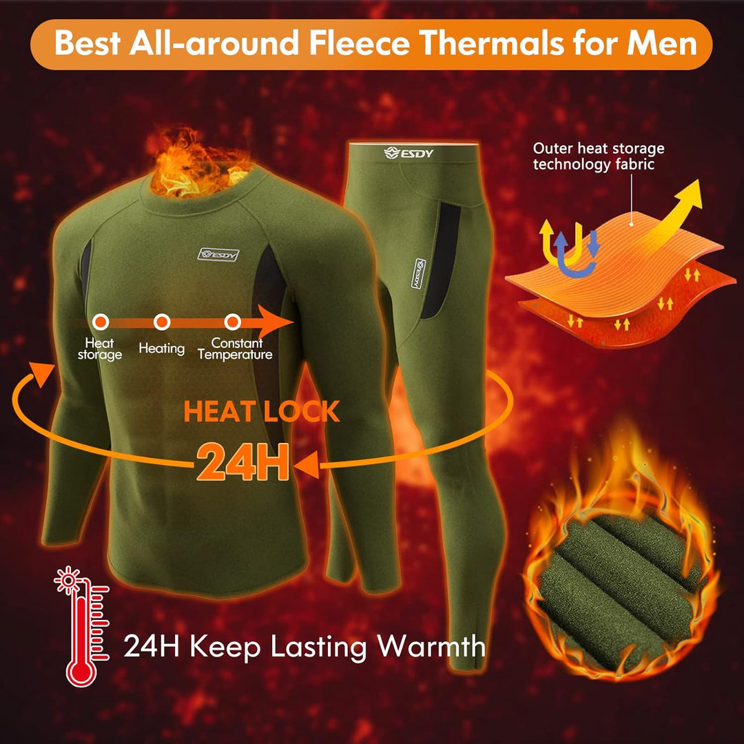 Thermal Underwear Set for Men - Thomas-Black-XS-Nora Luxe