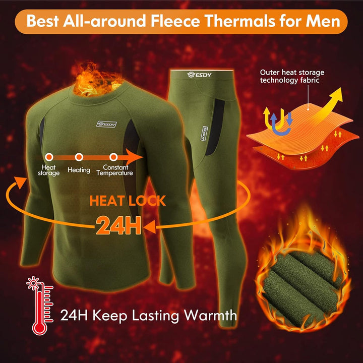Thermal Underwear Set for Men - Thomas-Black-XS-Nora Luxe