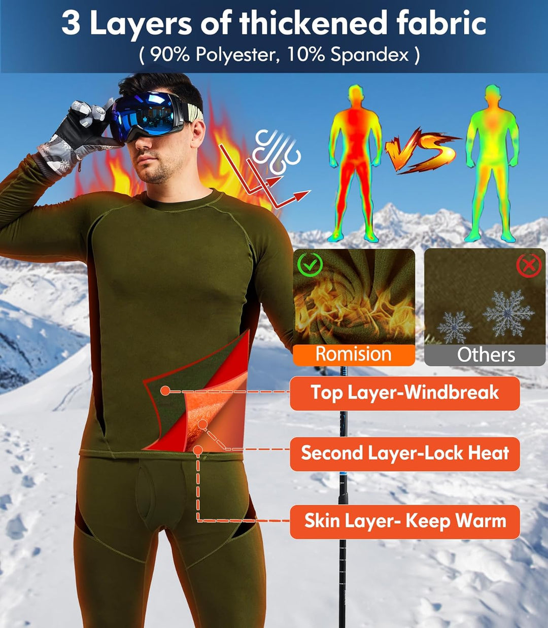 Thermal Underwear Set for Men - Thomas-Black-XS-Nora Luxe
