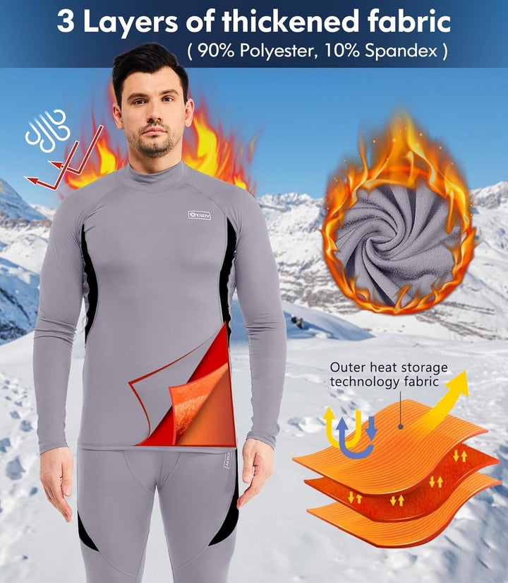 Thermal Underwear Set for Men - Thomas-Black-XS-Nora Luxe