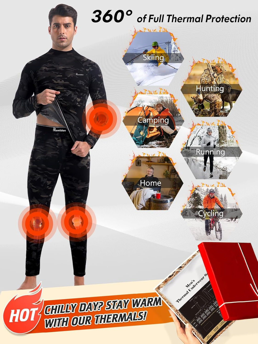 Thermal Underwear Set for Men - Thomas-Black-XS-Nora Luxe