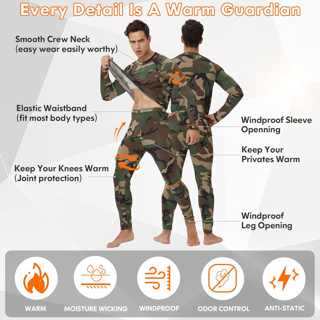 Thermal Underwear Set for Men - Thomas-Black-XS-Nora Luxe