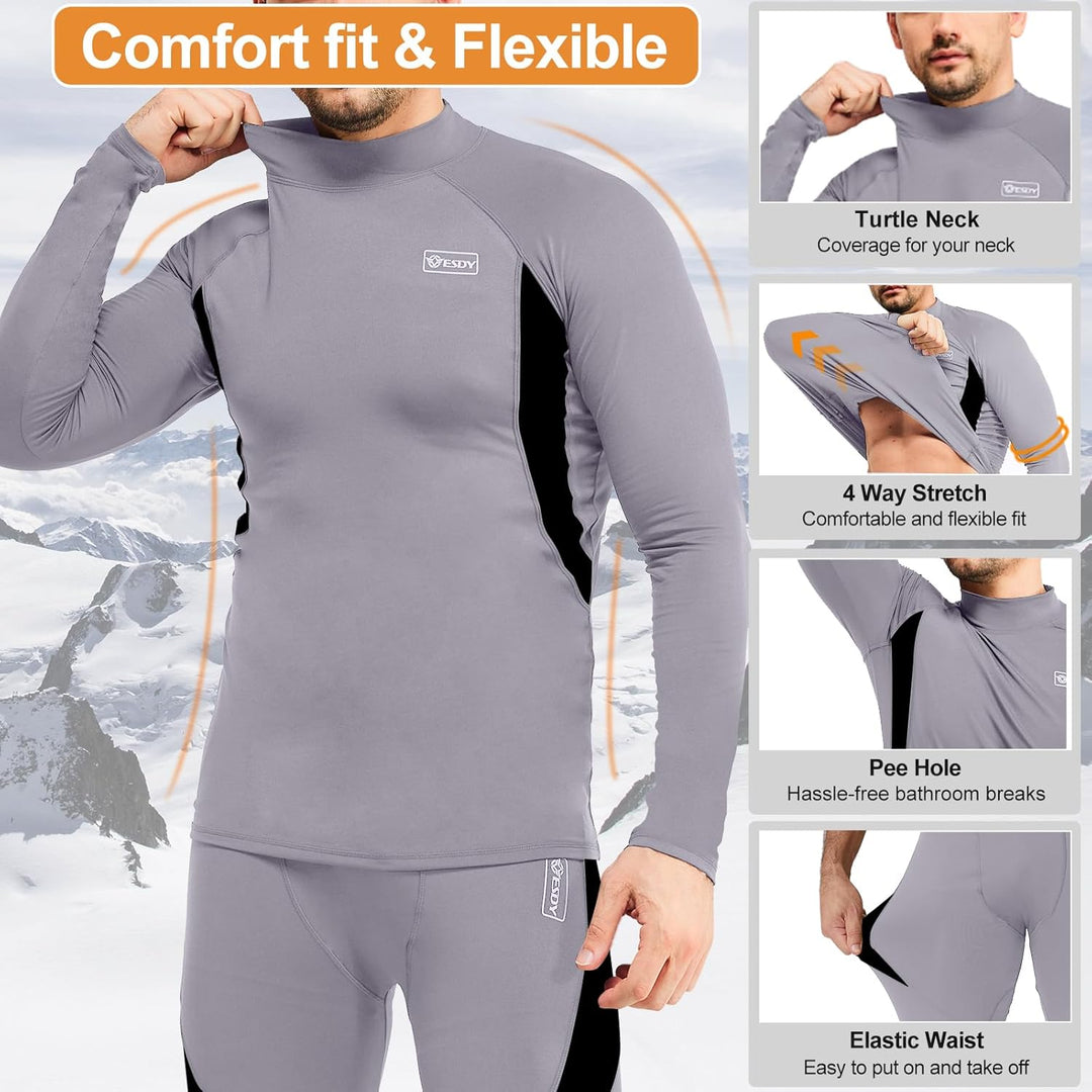 Thermal Underwear Set for Men - Thomas-Black-XS-Nora Luxe