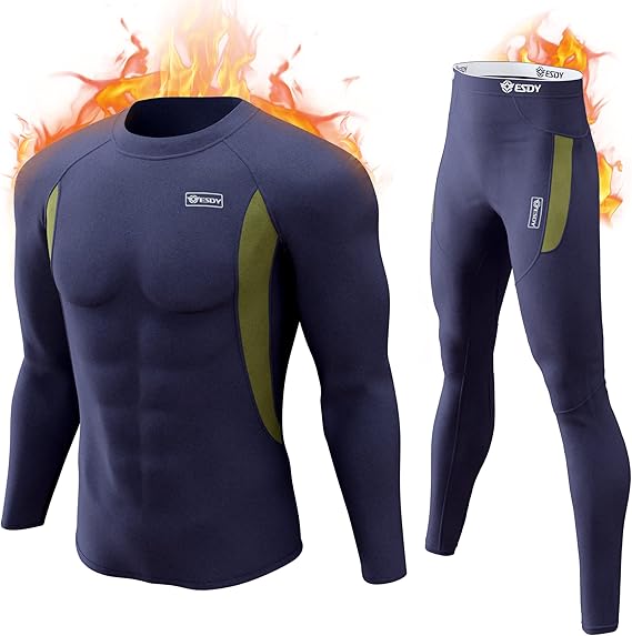 Thermal Underwear Set for Men - Thomas-Dark blue-XS-Nora Luxe