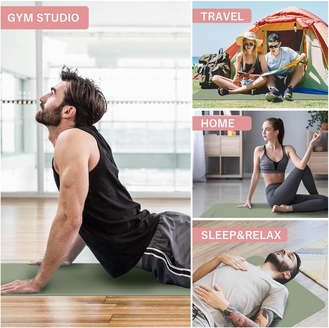 Thick Foldable Yoga Mat - FlexiMat-Green-Nora Luxe