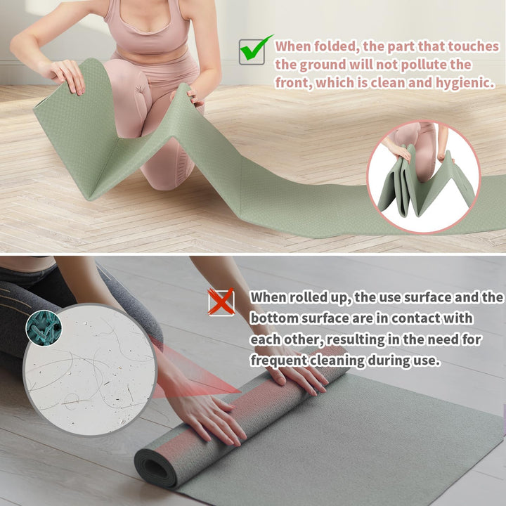 Thick Foldable Yoga Mat - FlexiMat-Green-Nora Luxe