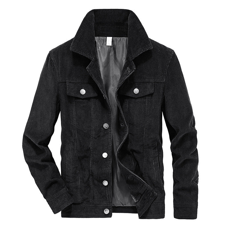 Thin Velvet Jacket for Men - Elias-Black-M-Nora Luxe