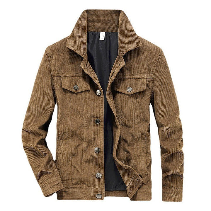 Thin Velvet Jacket for Men - Elias-Khaki-M-Nora Luxe