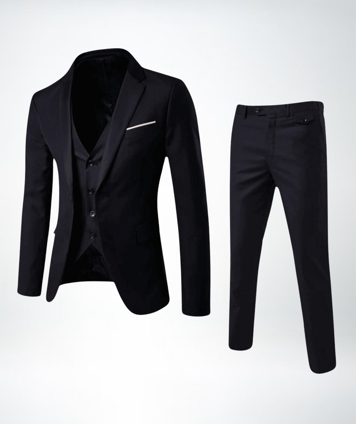 Three-Piece Suit - Archer-Black-S-Nora Luxe