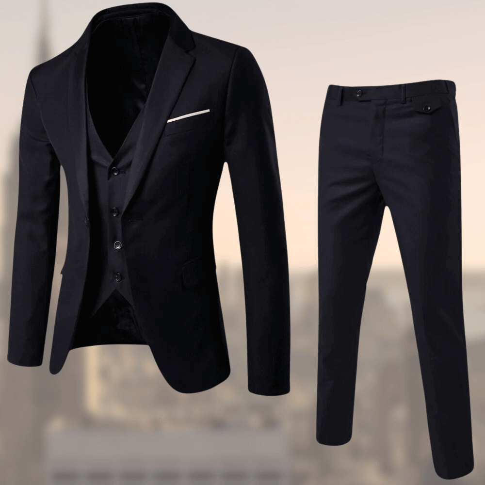 Three-Piece Suit - Archer-Black-S-Nora Luxe