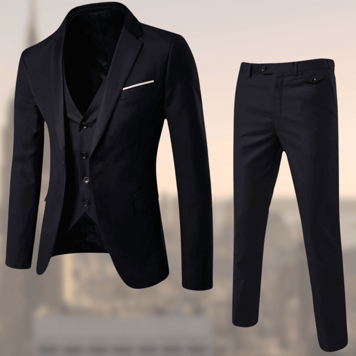 Three-Piece Suit - Archer-Black-S-Nora Luxe
