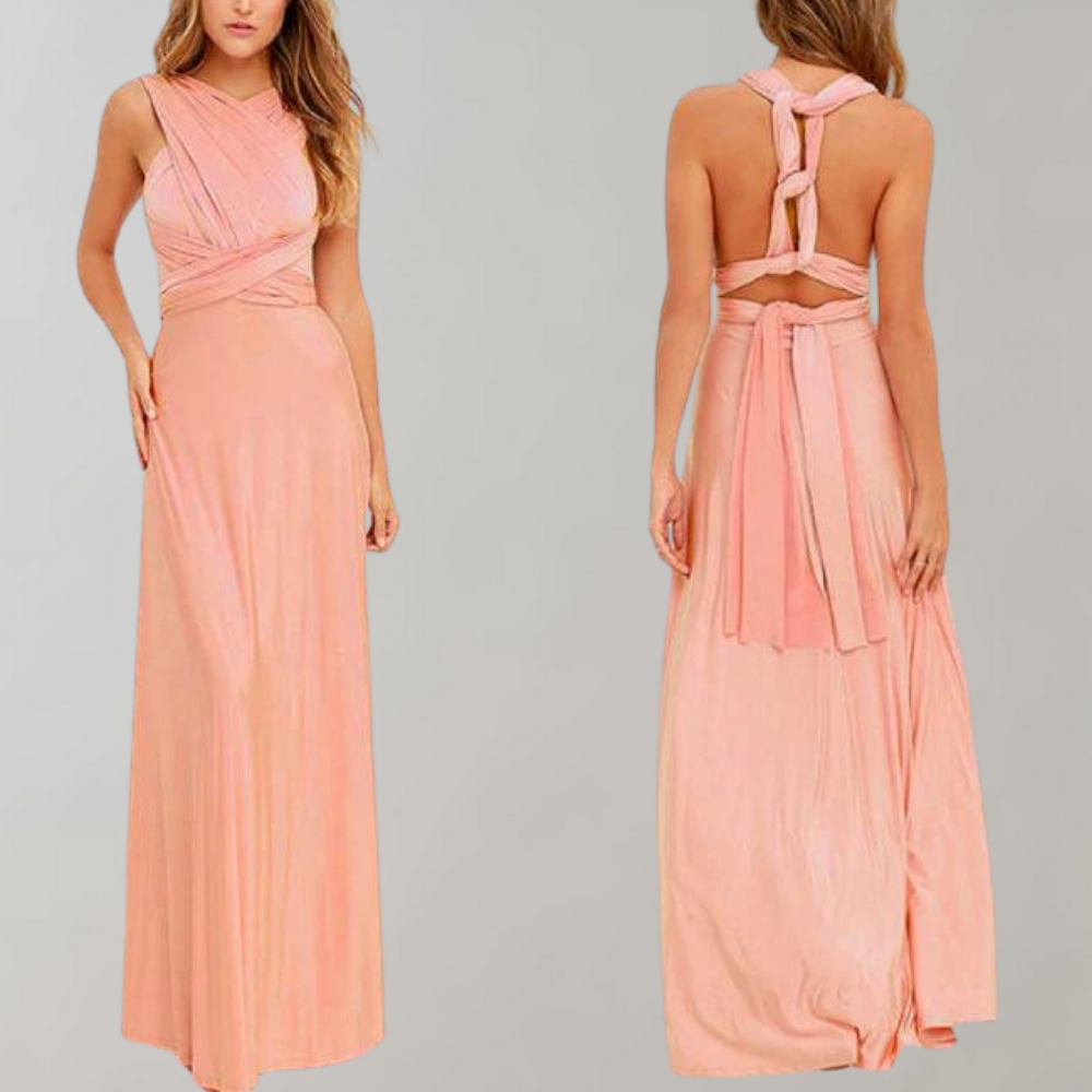 Tia - Elegant Wrap Dress for Women-Wine red-S-Nora Luxe