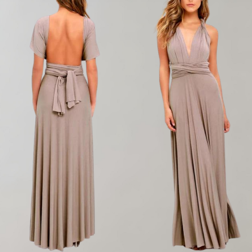 Tia - Elegant Wrap Dress for Women-Wine red-S-Nora Luxe