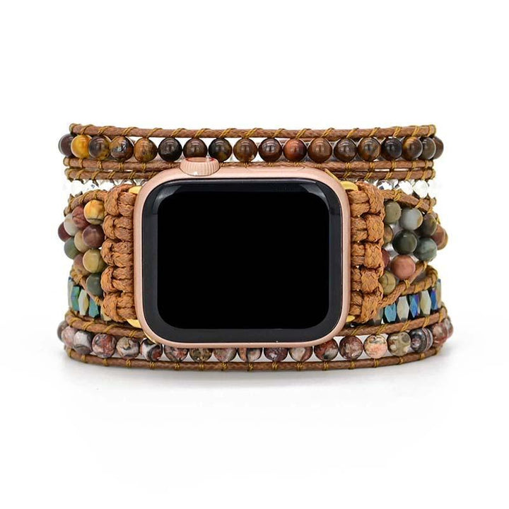 Tiger Eye Strengthening Apple Watch Strap - Orion-S (5.51-6.30 inches)-Nora Luxe