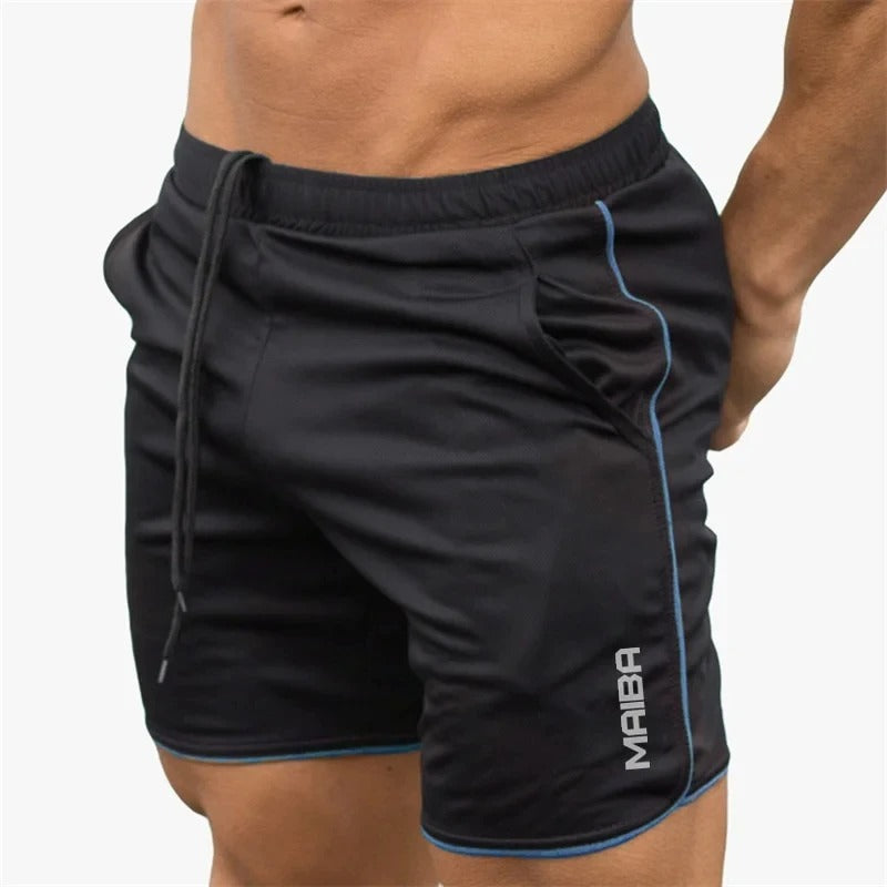 Tight Swim Shorts Made of Stretch Fabric for Men - Timo-Black-blue-M-Nora Luxe