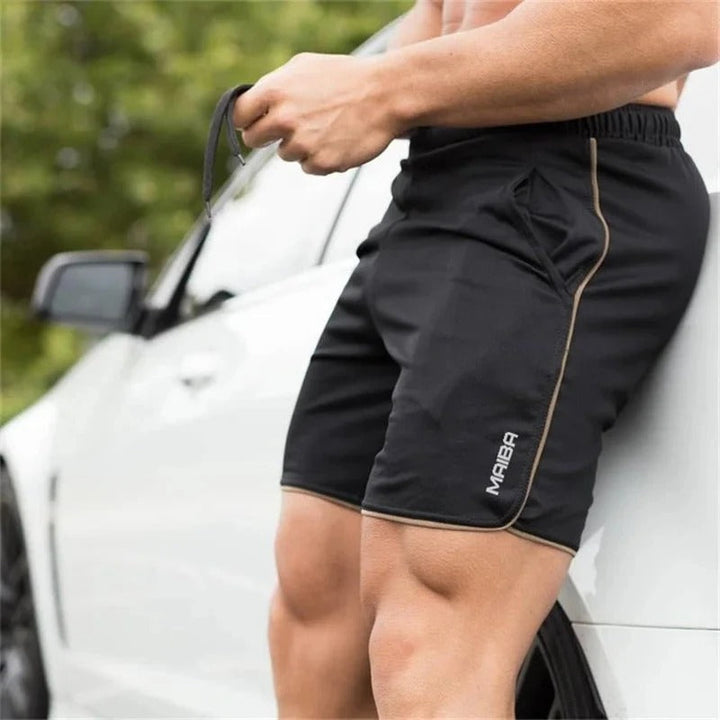 Tight Swim Shorts Made of Stretch Fabric for Men - Timo-Black-brown-M-Nora Luxe