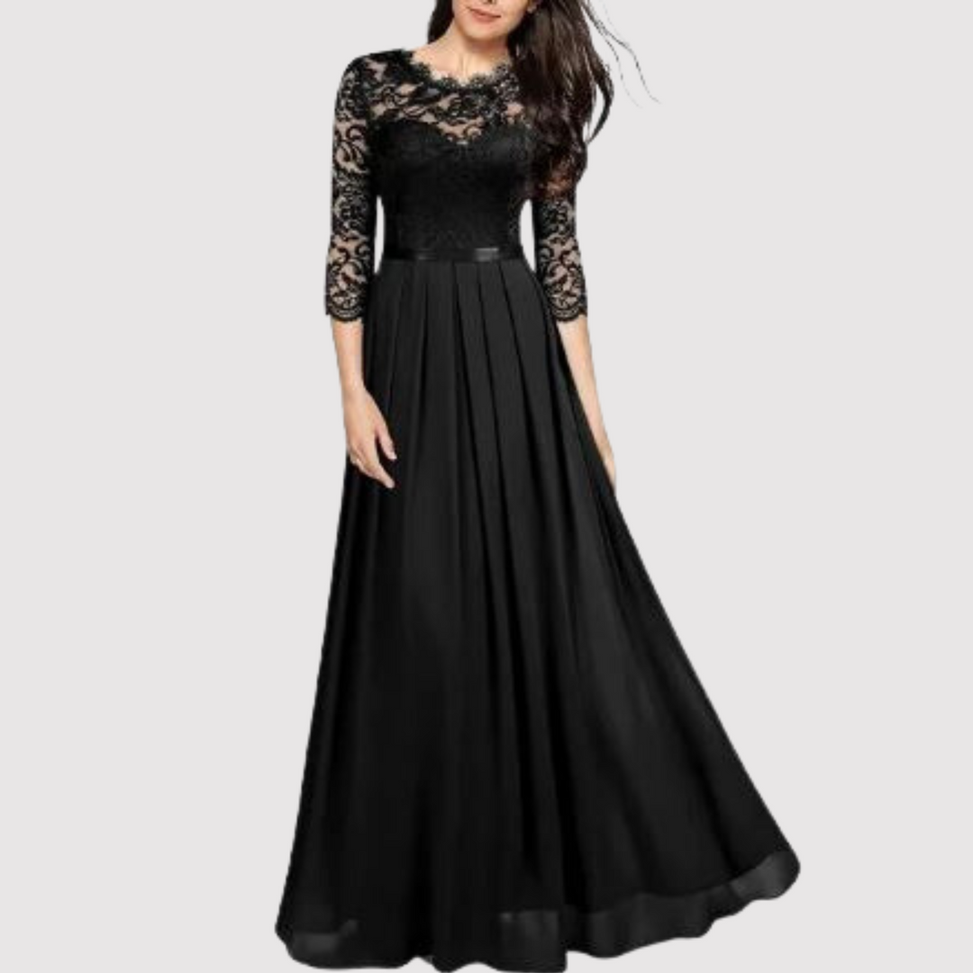 Timeless Maxi Evening Dress - Celeste-Black-S-Nora Luxe