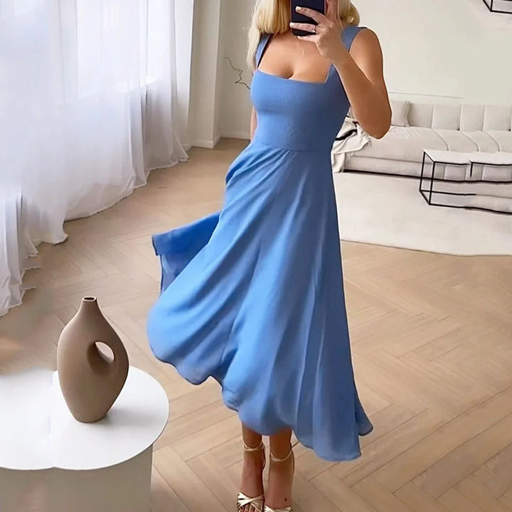 Timeless Sleeveless Dress - Sofia-Blue-XS-Nora Luxe