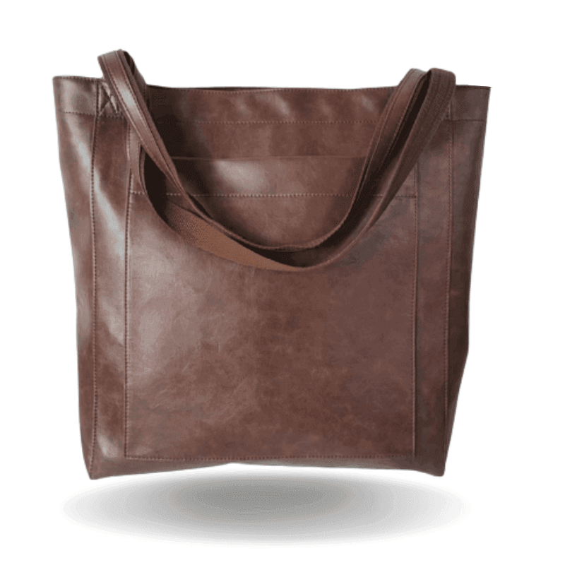 Timeless Tote Bag - Elora-Dark Brown-Nora Luxe