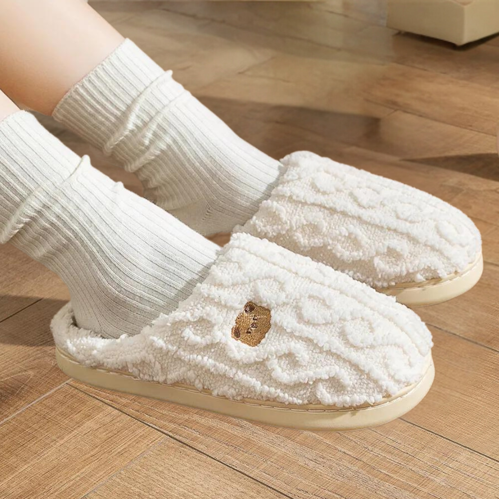 Tinsel - Comfy Soft Slippers for Women-White-4-Nora Luxe