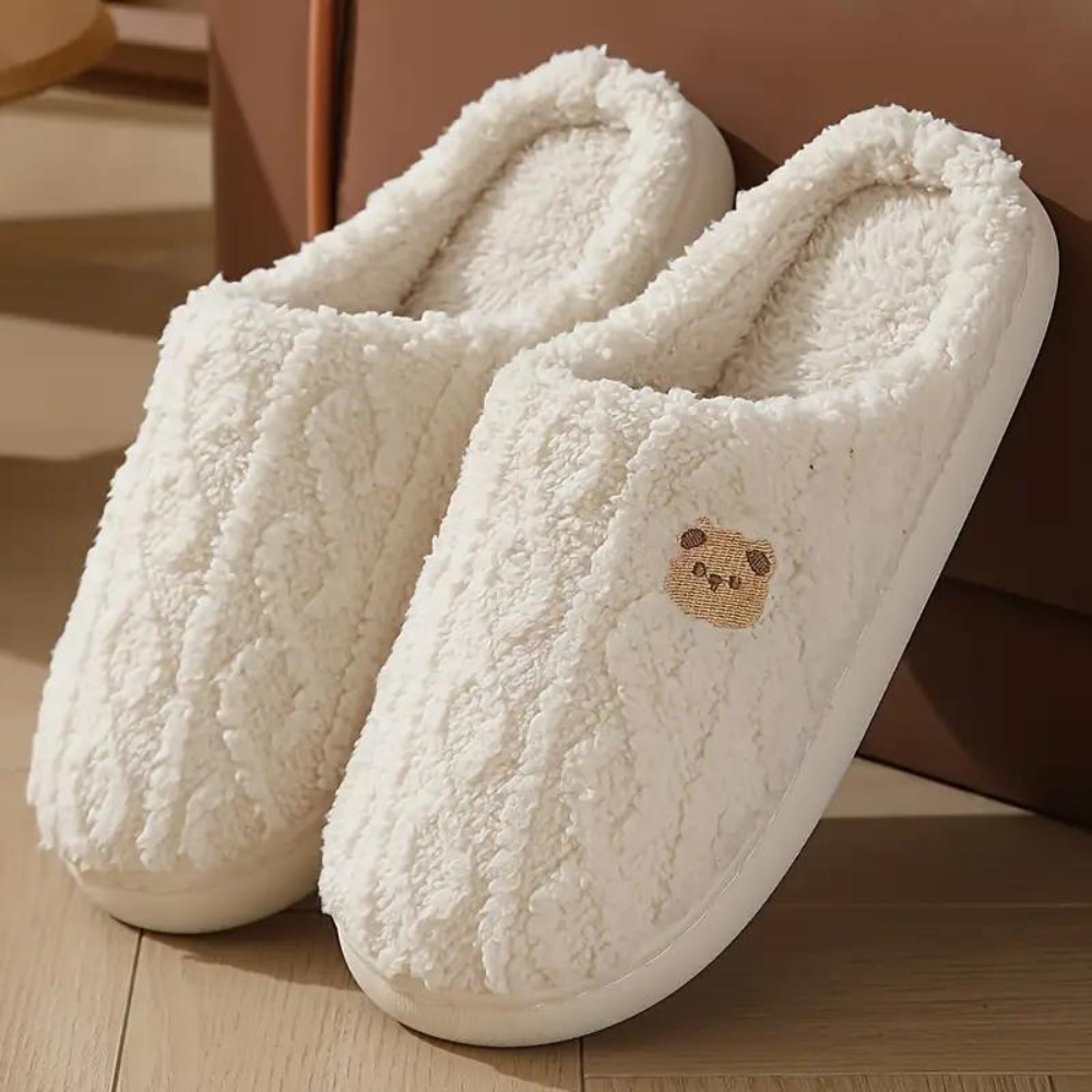 Tinsel - Comfy Soft Slippers for Women-White-4-Nora Luxe
